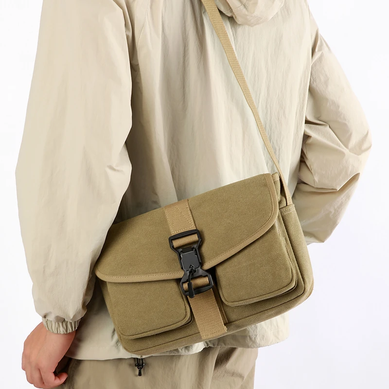 Men's Messenger Bag - adjustable strap - shoulder bag, daily carrying bag - smooth texture, travel bag