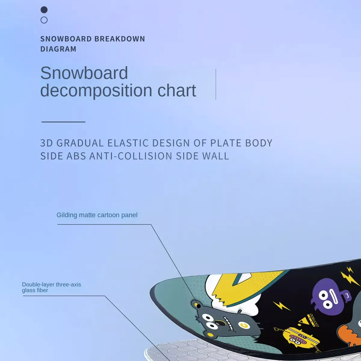 LUCKYBOO Children's Snowboard - Beginner 80-130cm