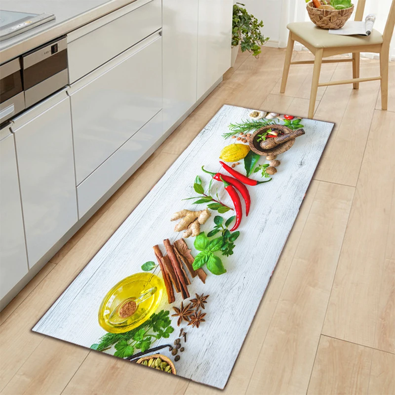 

Modern Kitchen Doormat Decoration Bedroom Carpet Bedside Living Room Mat Bathroom Anti-Slip Floor Home Balcony Hallway Long Rug