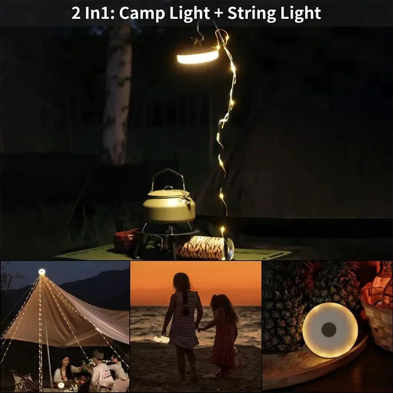 LED Camping Lamp Strip Atmosphere Lamp 10M Camping Lights String Waterproof  Light Belt Room Tent Lamp Outdoor Garden Decoration