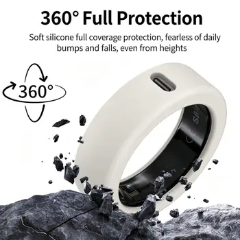 Custodia Protettiva in Silicone per Anello Smart Oura Ring 5 360 °   Accessori per la protezione completa del dispositivo, copertura protettiva antigraffio