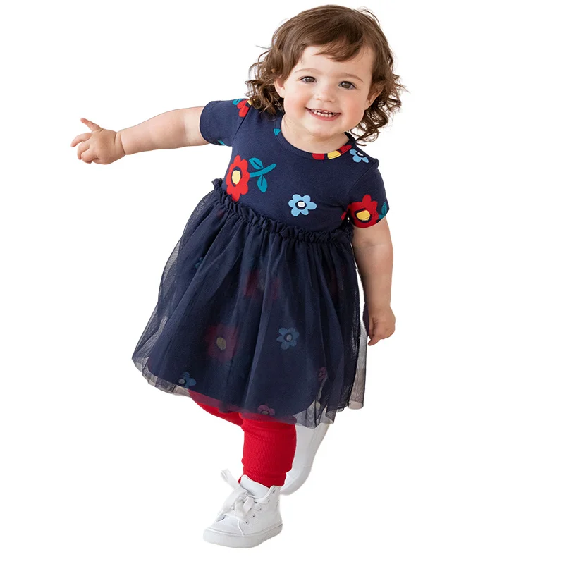 Baby Princess Dresses Cotton Summer Girls Party Dress Fashion Kids School Children Clothing Toddler Dresses