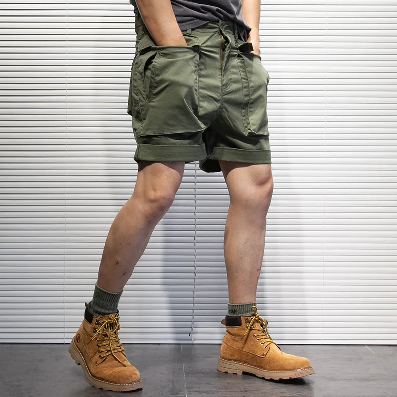 Pantaloncini Estivi Da Uomo Europa Sciolto 5 Centesimi Vestito Grandi Pantaloni Grandi Pantaloni Medi Casual Capris Sport Di Pesca Da Trekking All'Ape