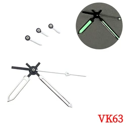 Enhanced Luminous Green Watch Hands - Silver, Gold, Grey - Pink, Blue Needle Design Watch Accessories (2 - Silver Black)