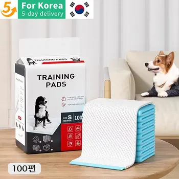 강아지 패드 반려동물 훈련 패드, 부직포 원단, 빠른 건조, 초흡수성 강아지용 오줌 패드, 100 개