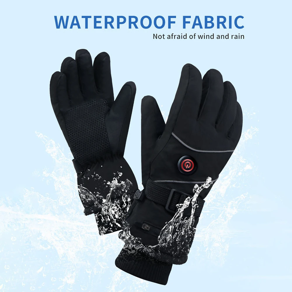 Waterproof Electric Heated Gloves for Skiing and Snowboarding