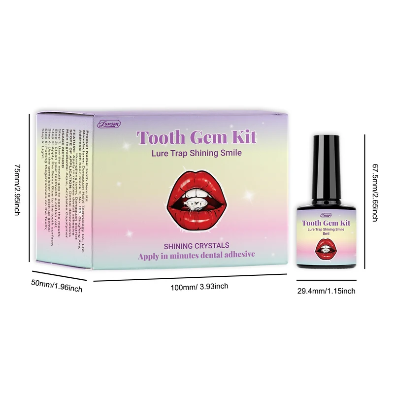 DIY Teeth Gems Kit With Glues And Light Teeth Anti-drop