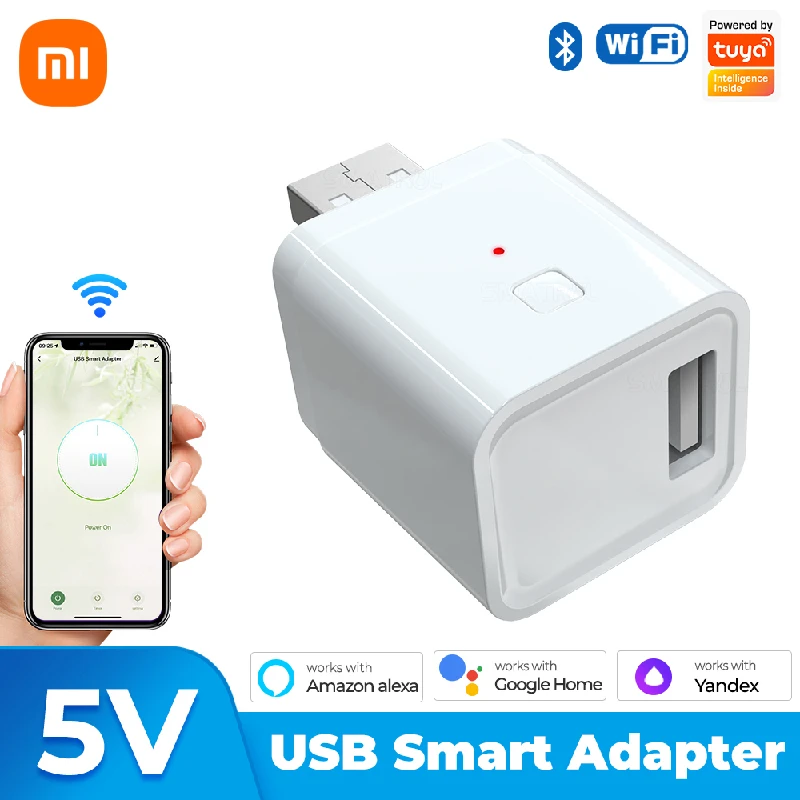 Xiaomi Wifi Usb Adapter Switch Smart Life Mini Usb Power Adapter Plug Testa Di Ricarica Alexa Google Home Controllo Della Temporizzazione Vocale