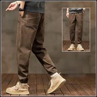 Bright Line Decoration Autumn Elastic Daily Cargo Jeans Men All-match Trousers Trendyol Loose Elastic Waist Comfortable Pants 2