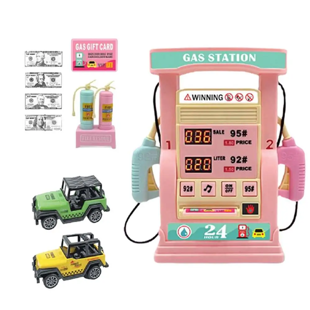 Children'S Fantasy Gas Station Toy Little Boy Car Self-Help