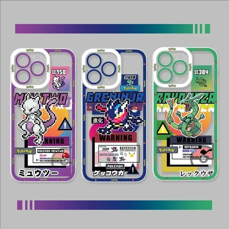 Silicone Transparent Phone Case with Anime-Inspired Design