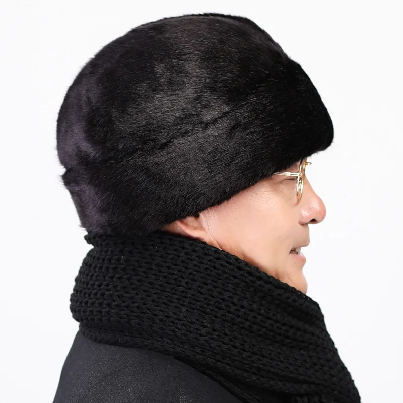 Neue Winter mittleren alters Und Ältere Kalten Kappe männer Nachahmung Zobel Alten Mann Hut Im Freien Reise Warme Kappe Winter kappen Heißer – Detail 8