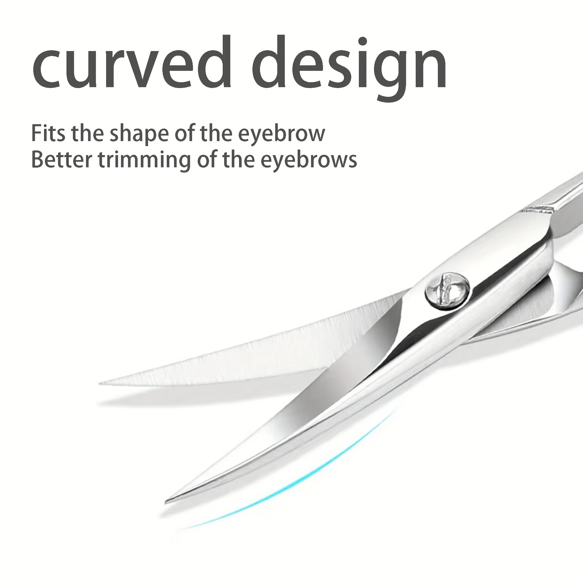 Stainless Steel Nose Hair Scissors For Facial Hair Trimming&Grooming -Ideal For Eyebrows, Eyelashes, Moustache, Beard, Nails 2