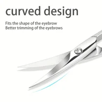 Stainless Steel Nose Hair Scissors For Facial Hair Trimming&Grooming -Ideal For Eyebrows, Eyelashes, Moustache, Beard, Nails 2