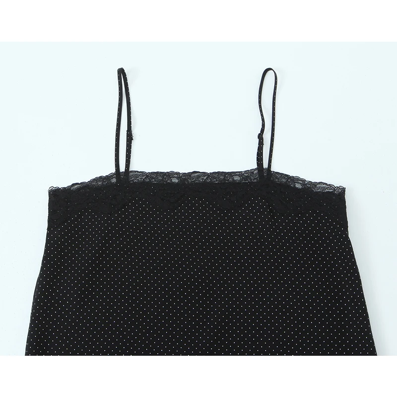 Chic Sexy Dot Printed Sling Tops Women's Sleeveless Backless Elegant Party Top 2026 Summer New Lady Fashion Asymmetry Short Tops