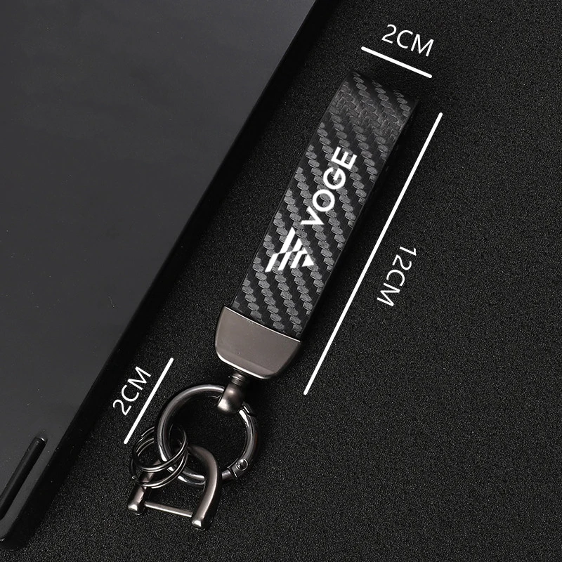 Premium Leather Horseshoe Buckle Motorcycle Keychain