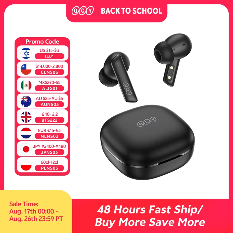 Advanced ANC Wireless Earbuds with 40dB Noise Cancellation and Transparency Mode