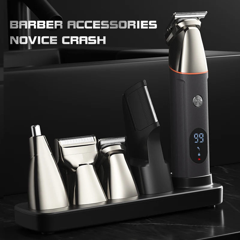 Hair clipper set Men's 5 in 1 Shaving Electric nose Hair clipper Body wash 5