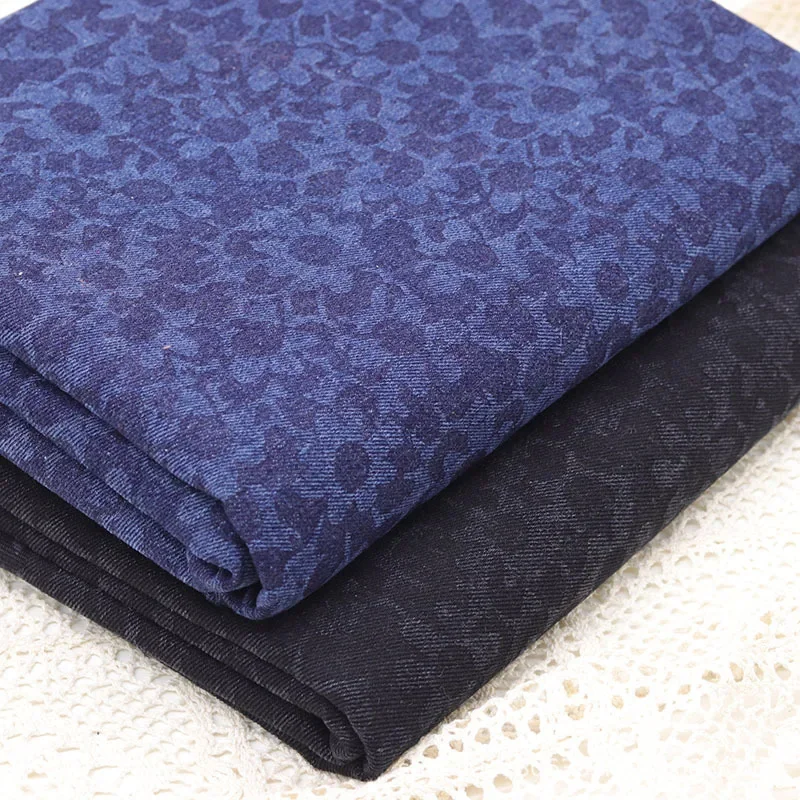 Washed Denim Fabric Soft Non-stretch Thick 3D Print for Clothing Jeans Bags Fashionable Chinese Brand AE Originated in Mainland