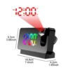 Multifunctional 180° Rotating Projection Creative Alarm Clock, Silent Colour , Bedroom Ceiling Projection Gift 5