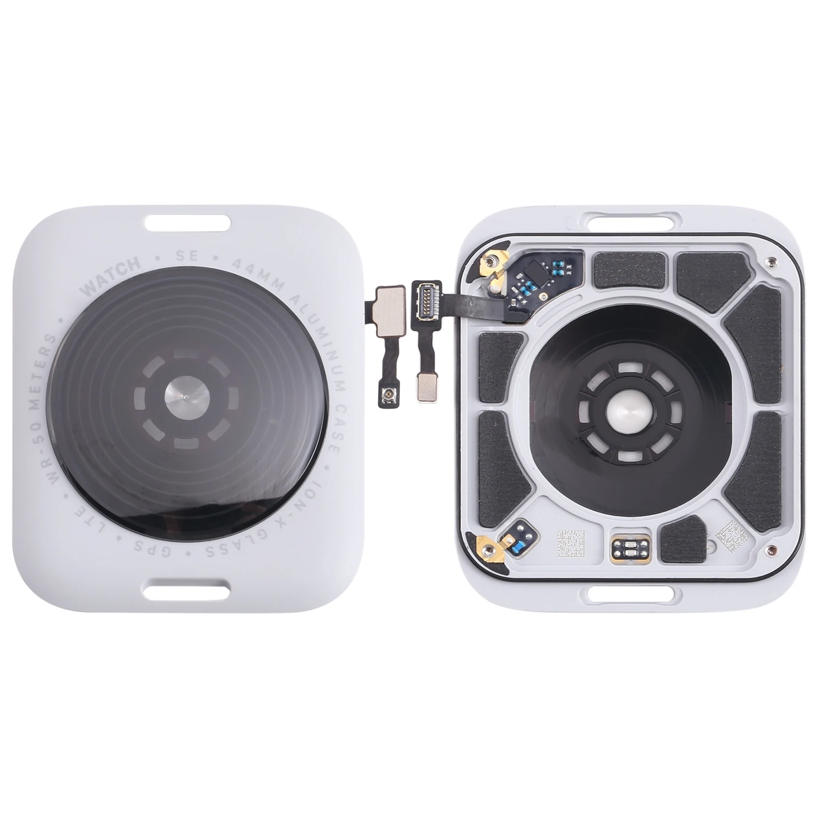 Per Apple Watch Se 2022 44Mm Lte Edition Cover Posteriore In Vetro Con Cavo (Argento)