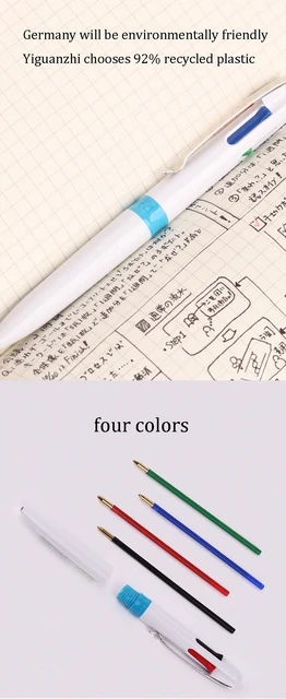 Schneider Take 4 Ballpoint Pen - 4 Color Retractable Pen With Viscoglide Technology