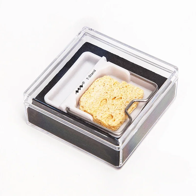 Original Black TS100 MINI Zirconia Ceramics Soldering Iron Stand Holder T-stand + Sponge