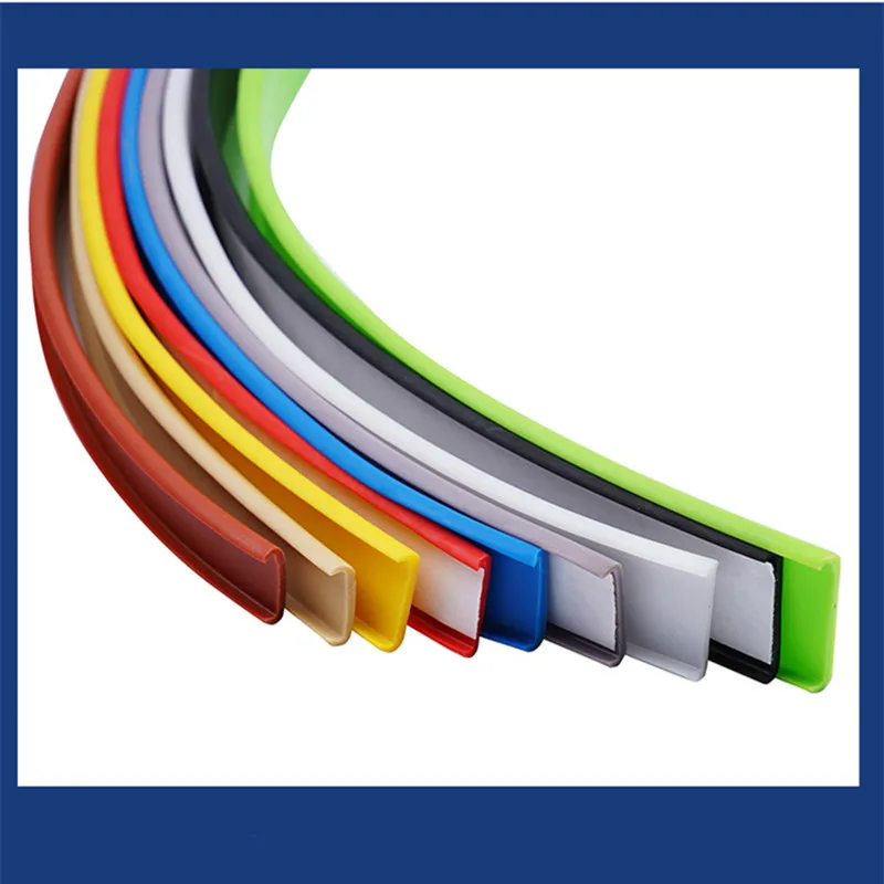 2M Adhesive Edge Banding Tape furniture edging tape decorative edge strip 5-36mm U PVC Veneer Sheets for Furniture Cabinet Table Edge Guard Protector Seal Strip Decor