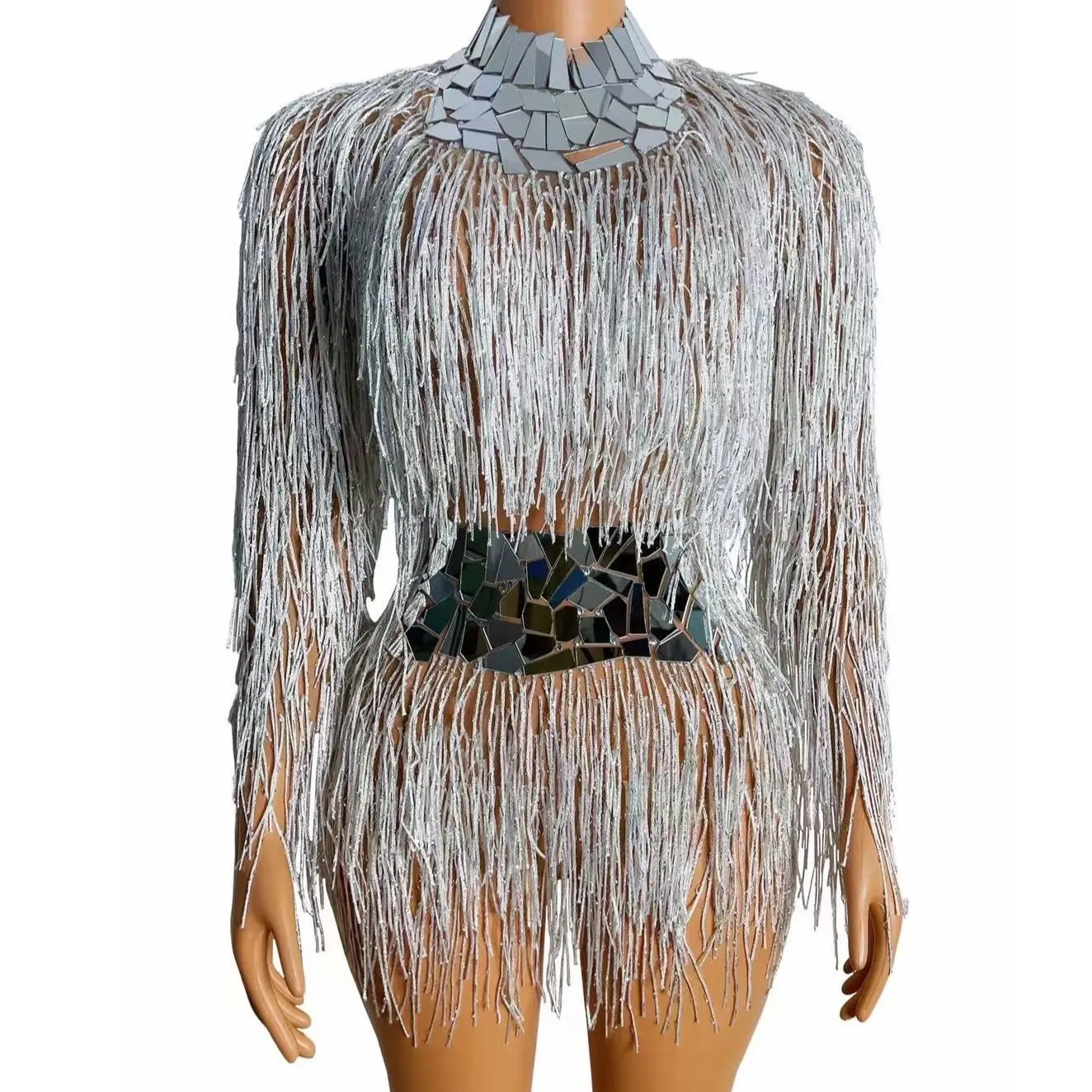 

Женский Блестящий комбидресс, серебристо-черный сексуальный комбидресс с блестками и открытой спиной, для ночных клубов и вечеринок