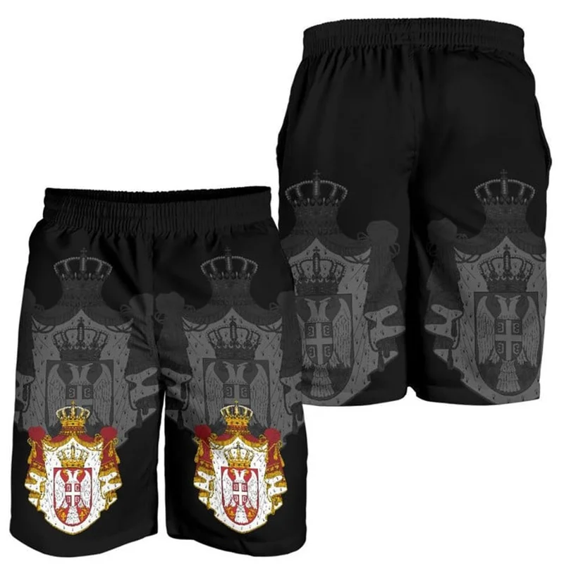 Summer 3d Print Serbia Flag Beach Shorts For Men Quick Dry Surf Board Shorts Popular Sports Swim Trunks Bathing Suits Clothes 5