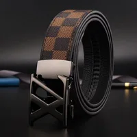 New genuine leather men belts waistband alloy automatic buckle men and women waistband versatile jeans belts - Image 4