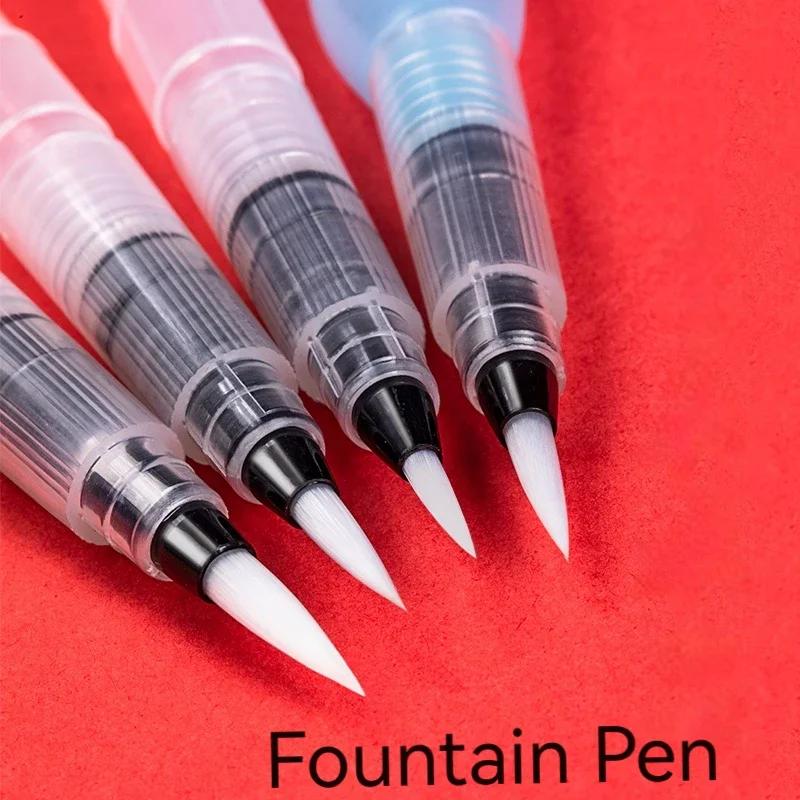 

Fountain Pen Type Calligraphy Brushes Metal Soft Weasel Hair Small Regular Script Brush for Student Painting Writing