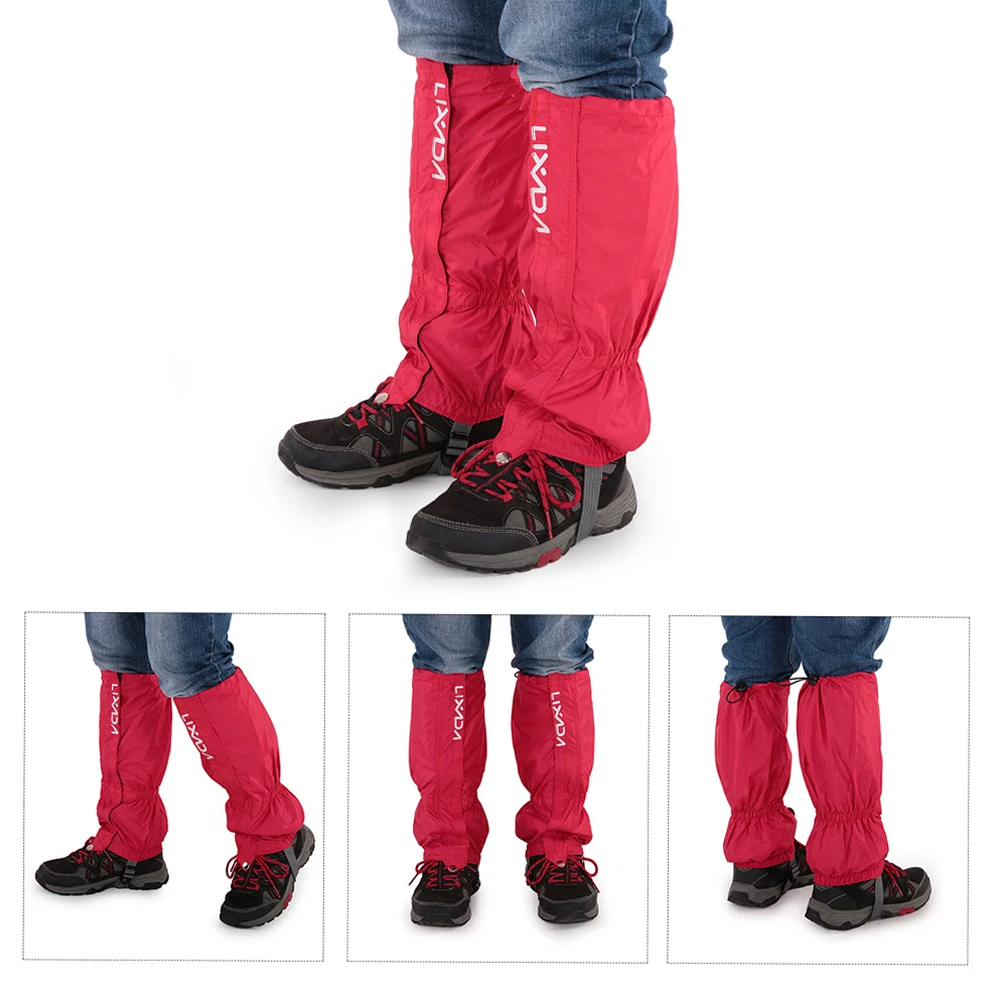 Lixada 1 Paar Gamaschen Outdoor Unisex Reiß verschluss Verschleiß und wasserdichte Stoff Gamaschen Leggings Abdeckung für Radfahren Snowboarden – Detail 30