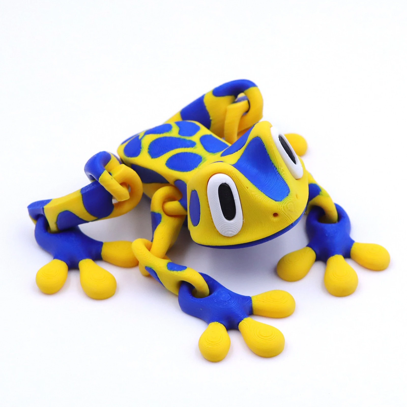 3D Printed Frog Model Movable Joints Magnetic Realistic Frog Sculpture Cartoon Figurine 3D Printed Frog Toy Birthday Gift