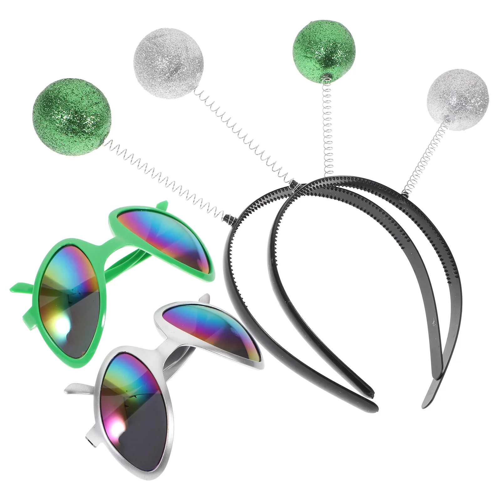 

1 Set of Alien Glasses Alien Antenna Headbands Decorative Alien Eyeglasses Festival Party Supplies