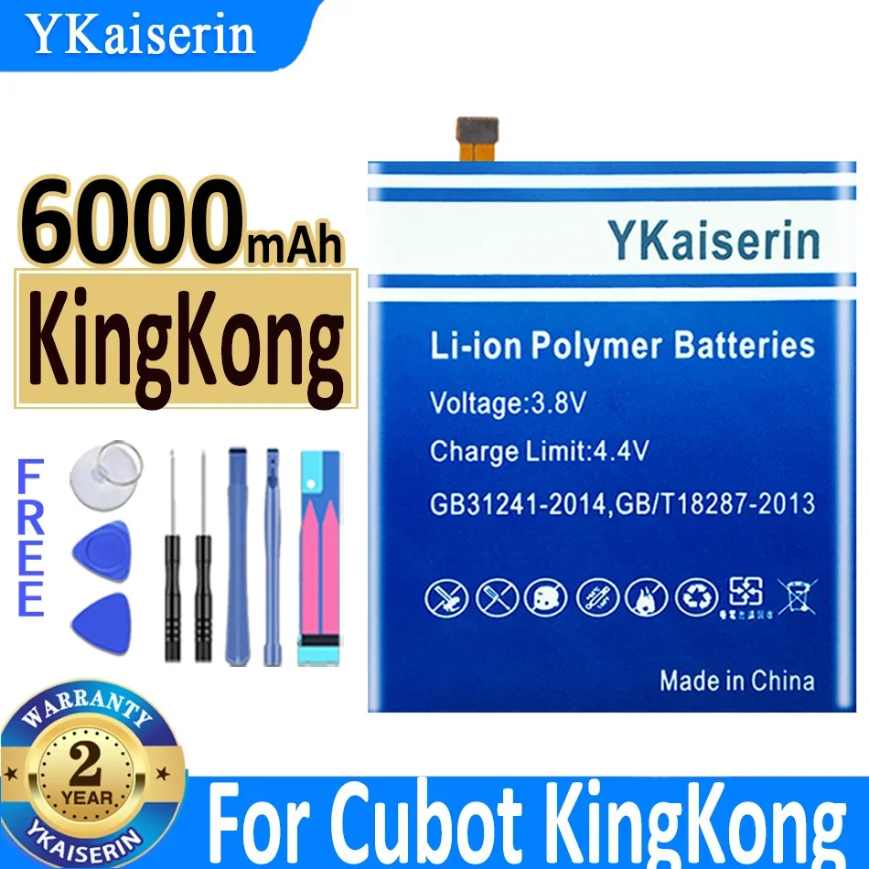 

Аккумулятор ykaisсеребрин King Kong 6000 мАч для Cubot KingKong King Kong, гарантия 1 год