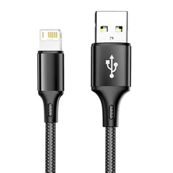 Premium Fast Charge iOS Data Cable - Multiple Lengths Available for 25 cm (Black)