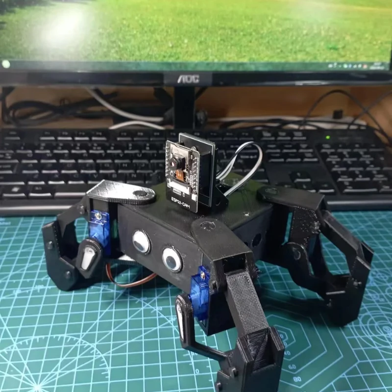 SG90 4 Dof Robot Spider with Camera Video for Arduino Robot DIY Kit ESP32-CAM Robot ESP8266 Open Source Code Programmable Kit