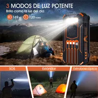 Солнечная мобильная батарея, портативная быстрая зарядка 20000 мАч с проводом, подходит для iPhone xiaomi huawei — изображение 3