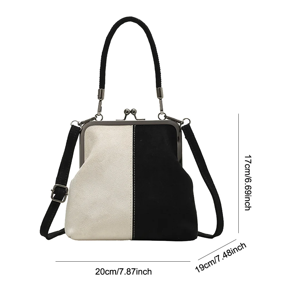 Women Fashionable Shoulder Bag Large Capacity Retro Flannel Handbag Vintage Sling Bag Travel Shopping Work Shoulder Bag