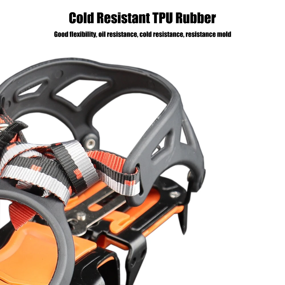 12/10 Teeth Shoe Spikes for Snow and Ice Climbing Crampons Professional Anti-Slip Covers for Shoes Non-Slip Ice Grips Cleats