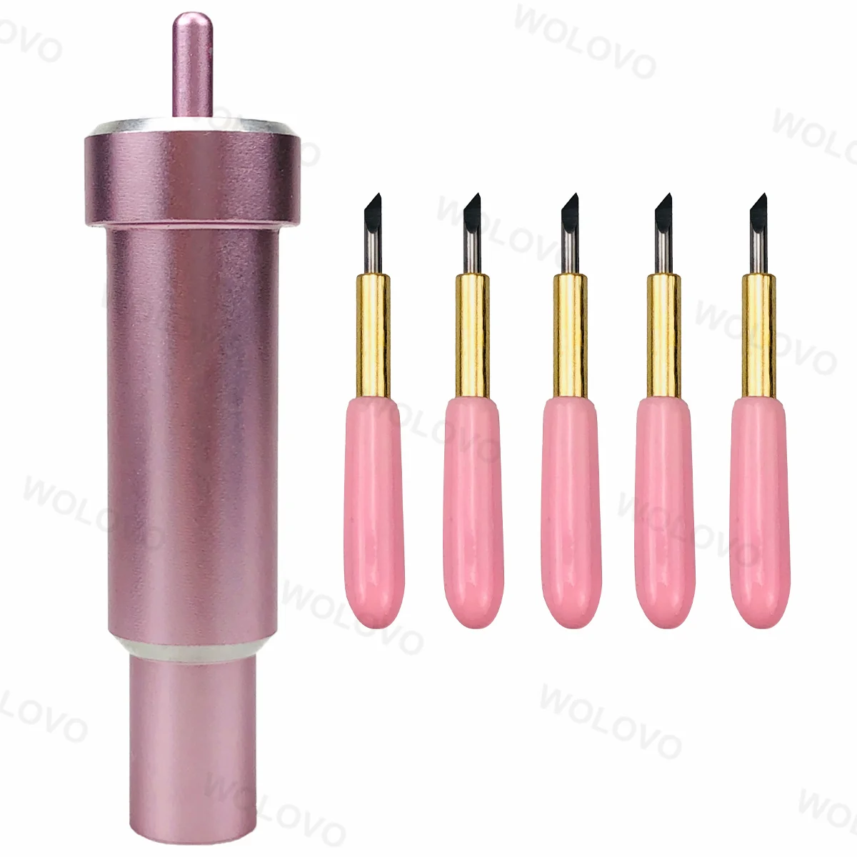 5pcs Premium Fine Point Blade Housing and 1pc Holder Base for Cricut