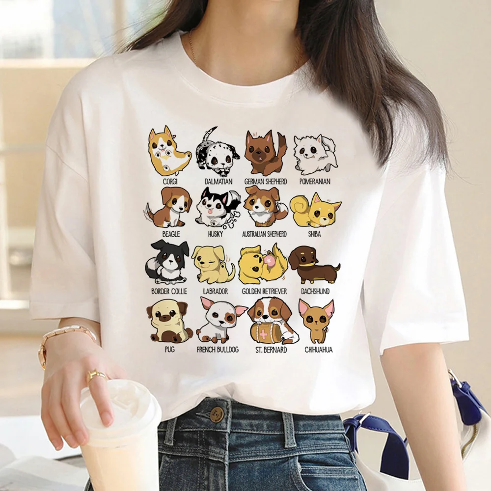 

chow chow t-shirts women anime t shirt female 2000s Japanese graphic clothes