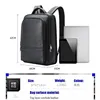 BOPAI Genuine Leather Backpack Men's Business Backpack Litchi Grain Leather Computer Backpack Luxury Natural Cowhide Backpack 6