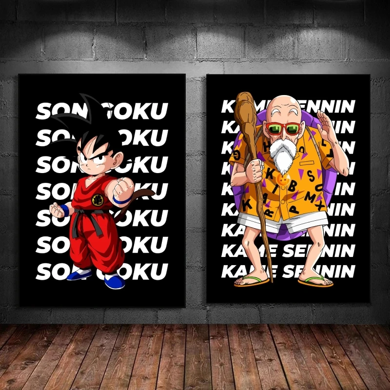 

Print On Canvas Dragon Ball Master Roshi Children's Bedroom Decor Poster Home Wall Stickers Gifts Prints And Prints Living Room