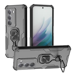 Durable Rugged Stand Case with Ring Holder - Heavy Duty Armor Protection for Redmi 15 5G 169 (Black)