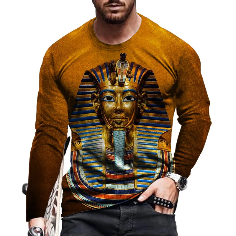 Egyptian Hieroglyphs 3D Printed Long Sleeve T Shirt