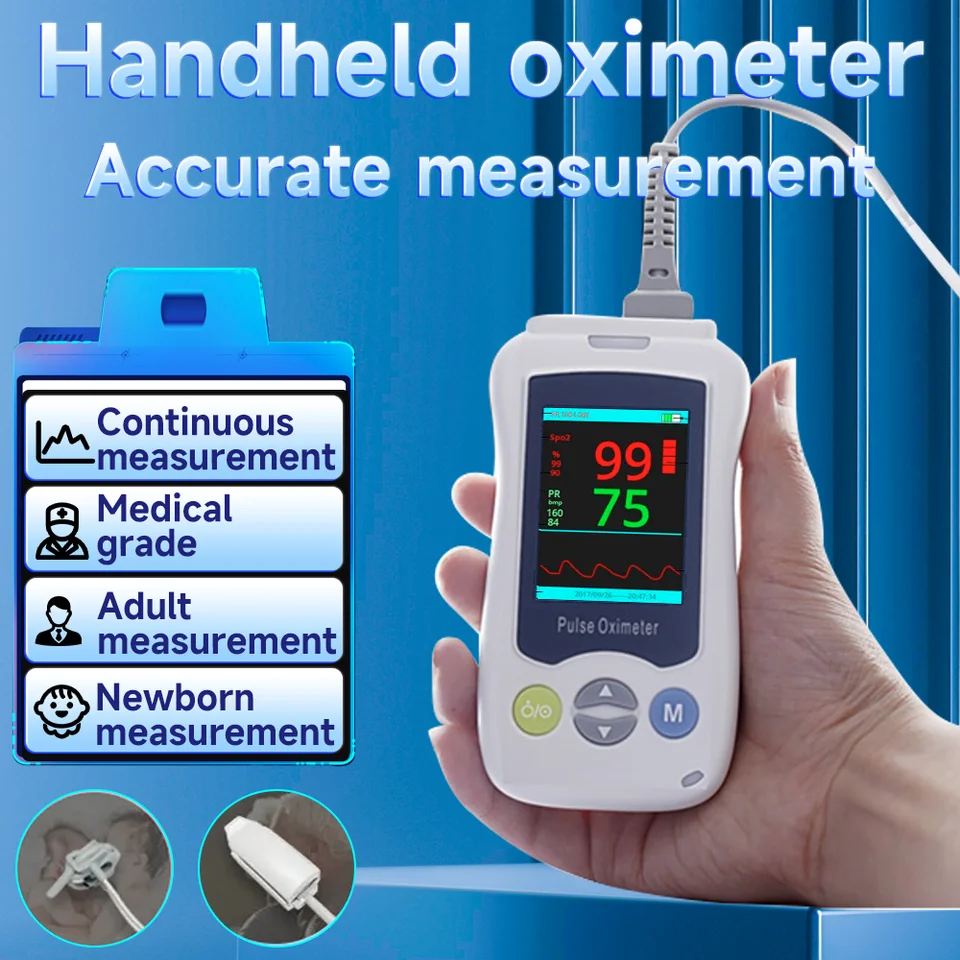 Medical-grade adult and pediatrics handheld pulse oximeter