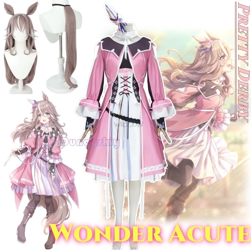 Wonder Sharp Anime Game Umamusume: Pretty Derby Cosplay Costume Vestiti Parrucca Coda Scarpe Uniforme Cosplay Pretty Derby Halloween