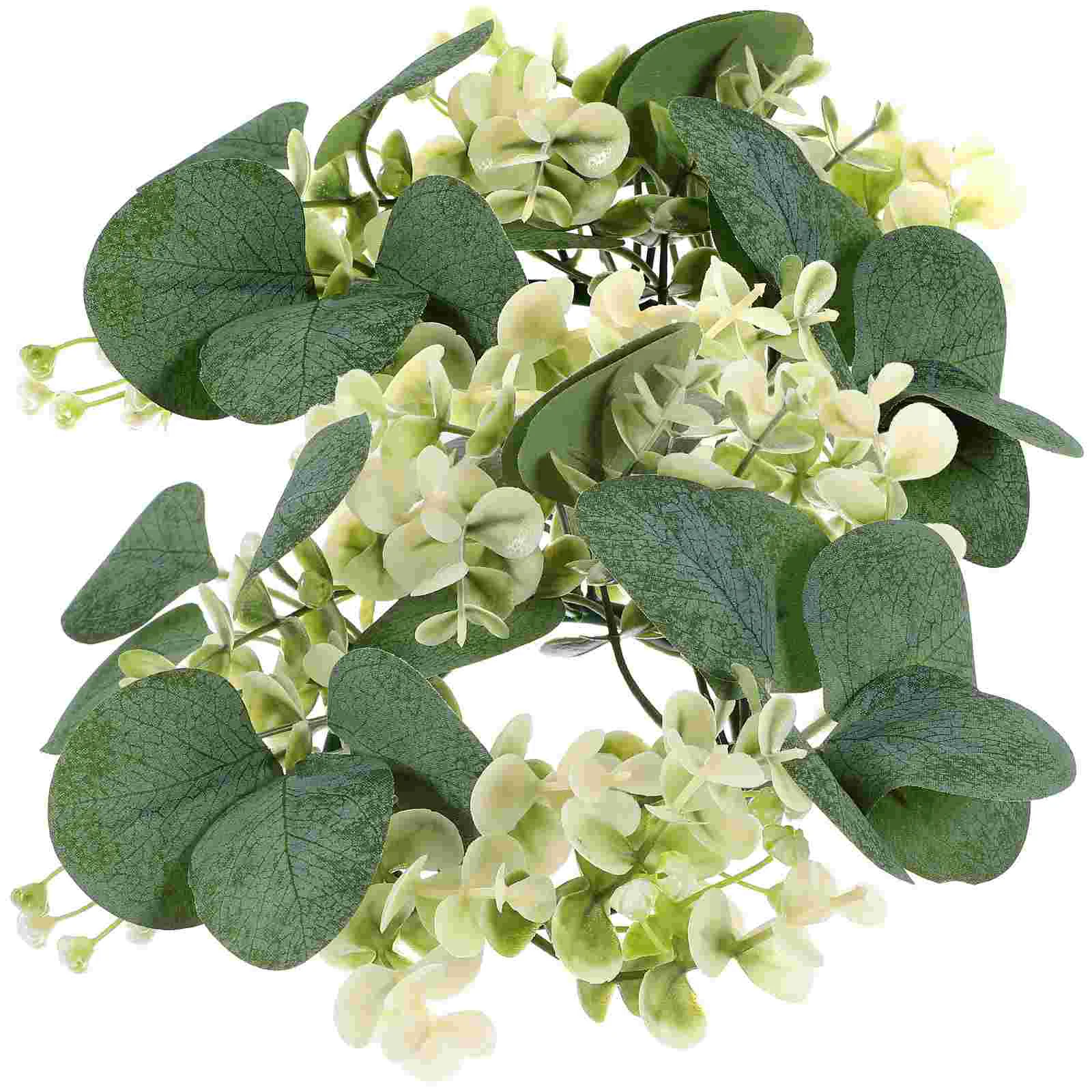 

2 Pcs Candlestick Garland Small Wreath Pillar Holder The Christmas Rings for Pillars